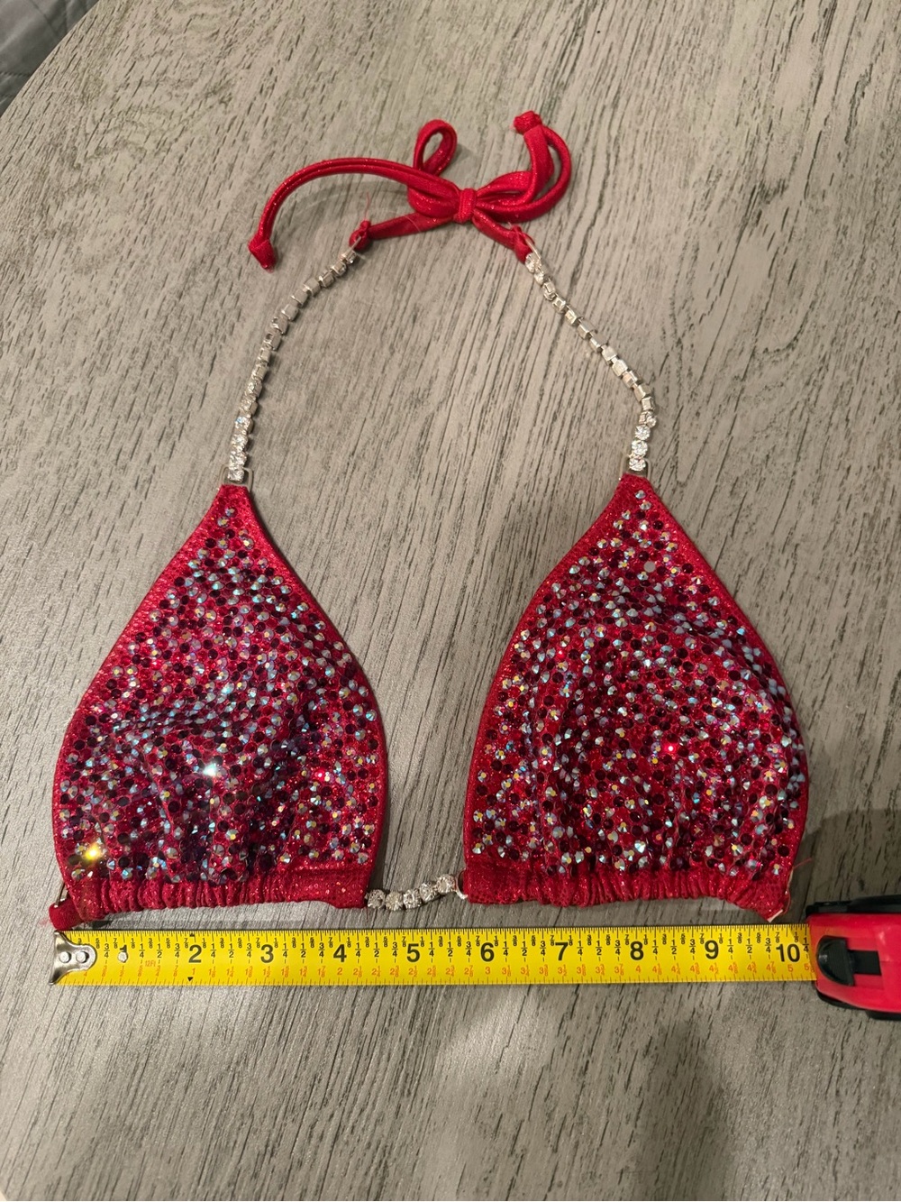 Red Toxic Angelz Competition Suit XS bottom, XL top (but fits most) - Picture 6 of 9